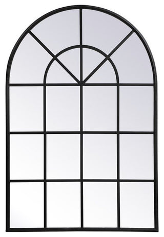 Elegant MR613248BK Metal Windowpane Mirror 32"X47", Black