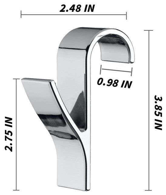 HEATGENE ABS Y-Shaped Hooks, Chrome