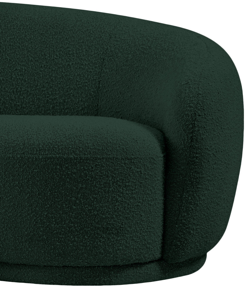 Hyde Boucle Fabric Upholstered, Green, Chair