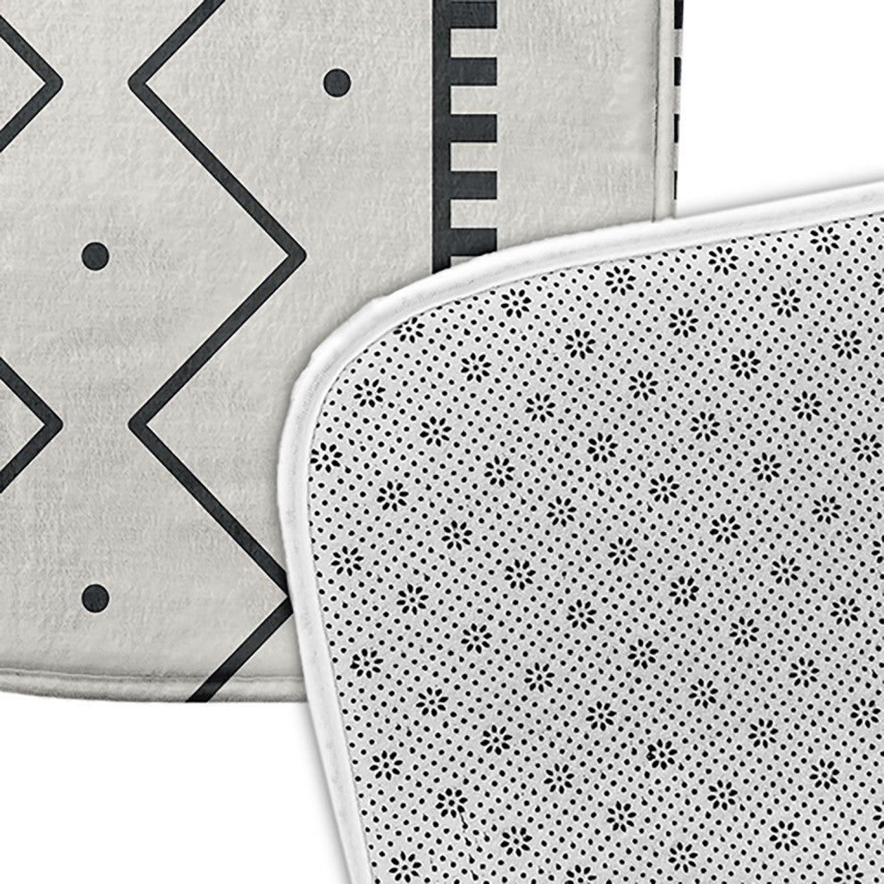 24" x 17" Mudcloth Bathmat, Pepper