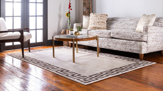 Unique Loom Beige Athens Modern 5' 0 x 8' 0 Area Rug