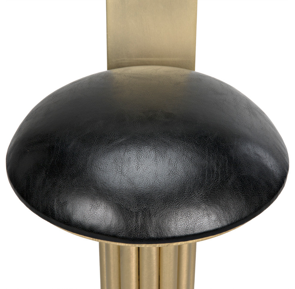 Sedes Bar Stool, Steel With Brass Finish
