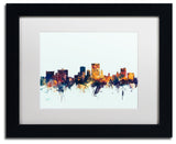 Michael Tompsett 'El Paso Texas Skyline Blue' Matted Framed Art, 11x14