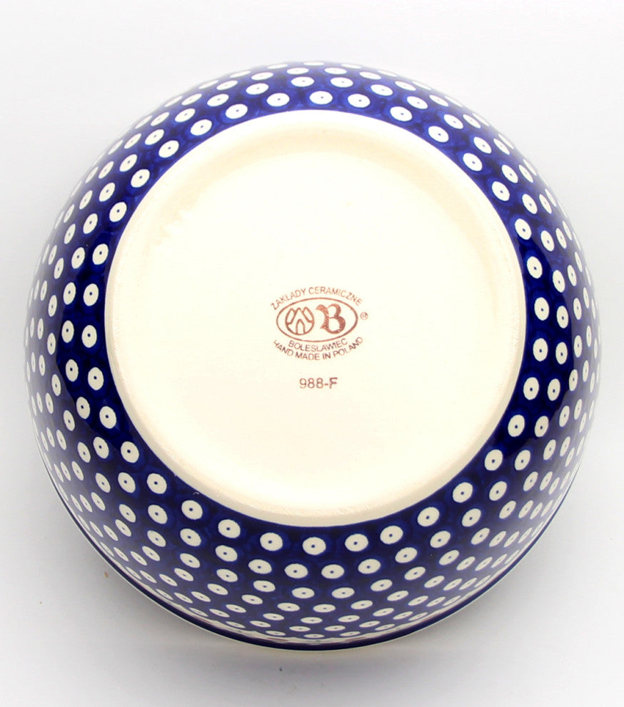Polish Pottery Large Mixing Bowl 5 Qt.
