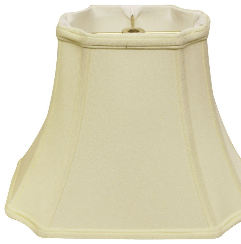 19" Ivory Inverted Rectangle Shantung Lampshade