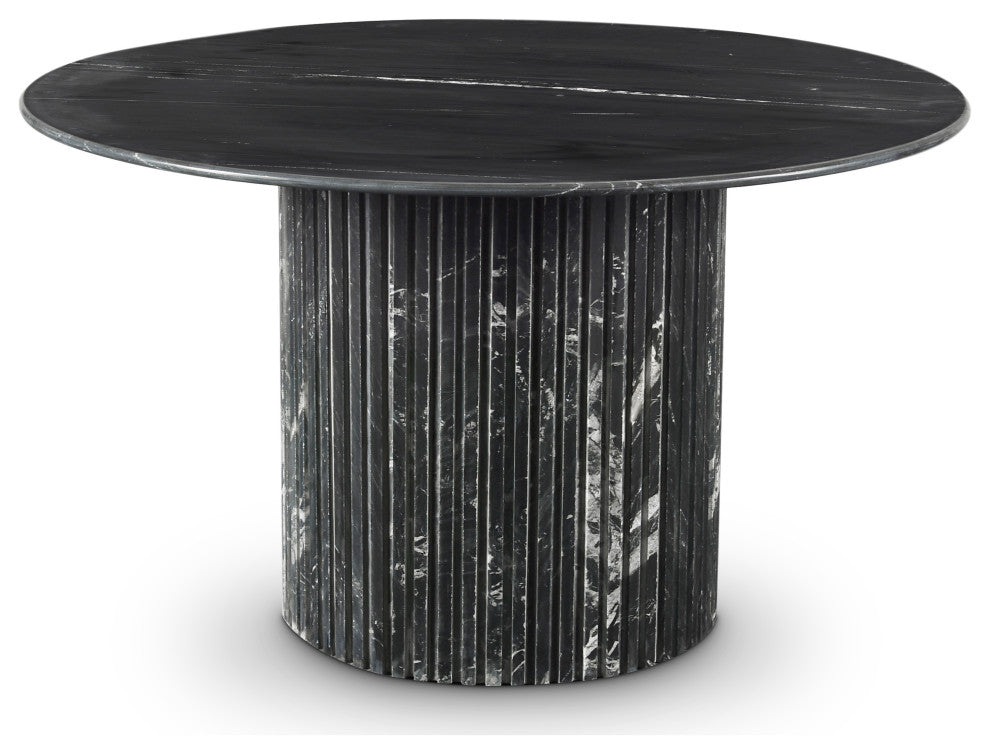 Genoa Marble Dining Table, Black