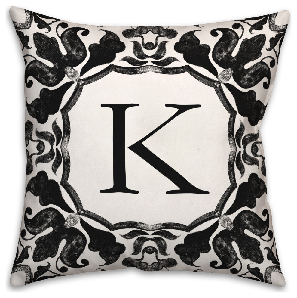 K Monogram 18x18 Indoor / Outdoor Pillow