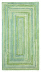 Capel Waterway Green 0470_200 Braided Rugs - 27" X 9' Runner Concentric Rectangl