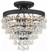 CRYSTORAMA Calypso 3 Light Matte Black Ceiling Mount