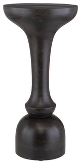 Uttermost 50067 Gambit 12" Diameter Mango Accent Table - Black