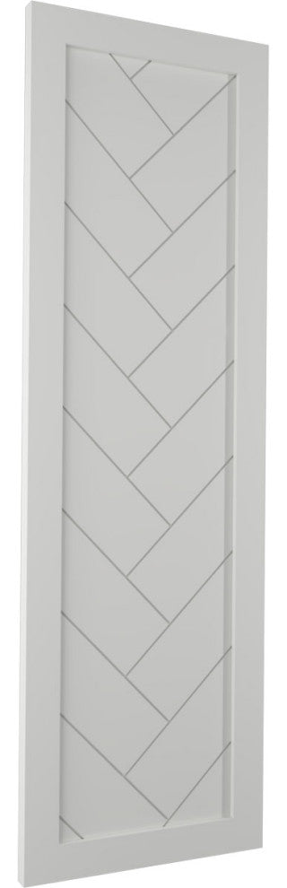 12"W True Fit PVC Single Panel Herringbone Modern Style, Hailstorm Gray, 55"H