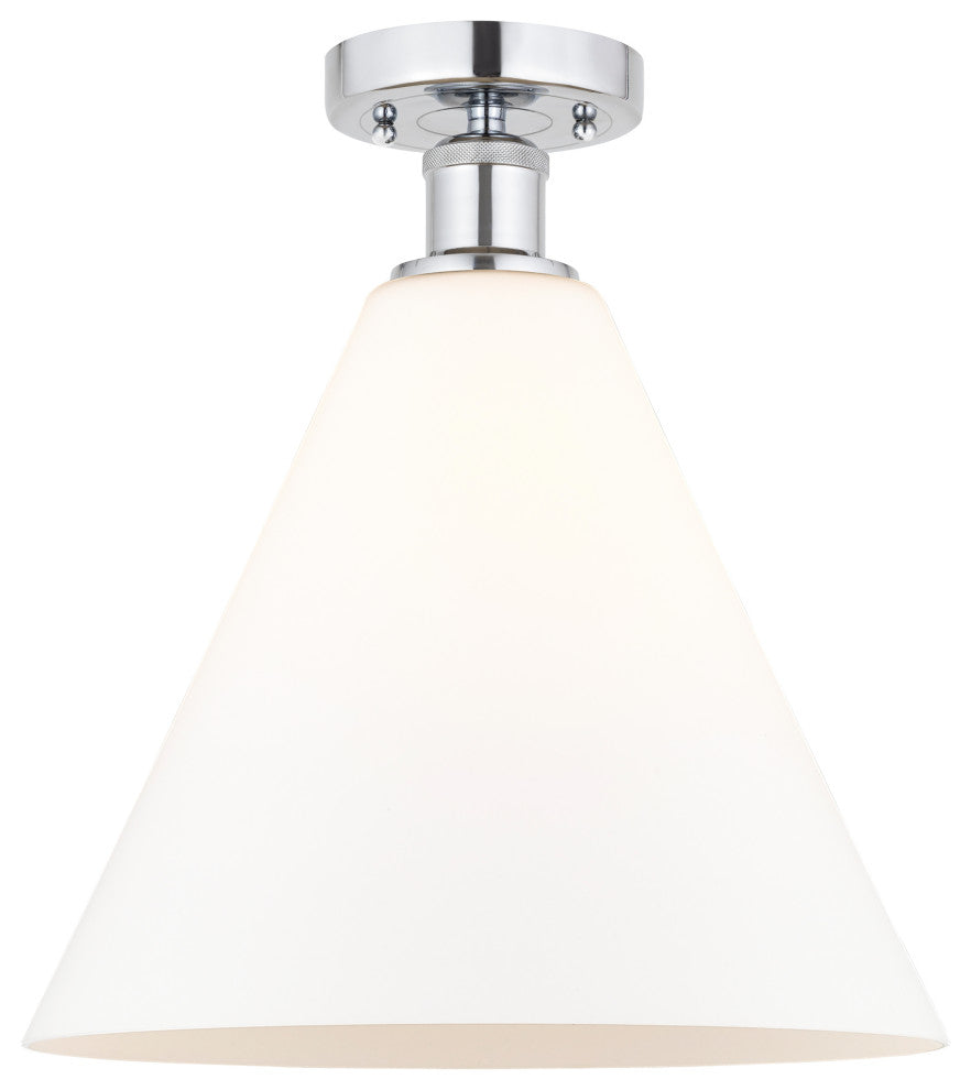 Innovations 616-1F-PC-GBC-121 Berkshire 1 Light Semi-Flush Mount Polished Chrome