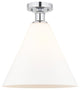 Innovations 616-1F-PC-GBC-121 Berkshire 1 Light Semi-Flush Mount Polished Chrome