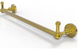 Dottingham 30" Towel Bar with Integrated Hooks, Polished Brass