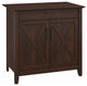 Bush Furniture Key West Secretary Desk with Keyboard Tray & Cabinet in Cherry