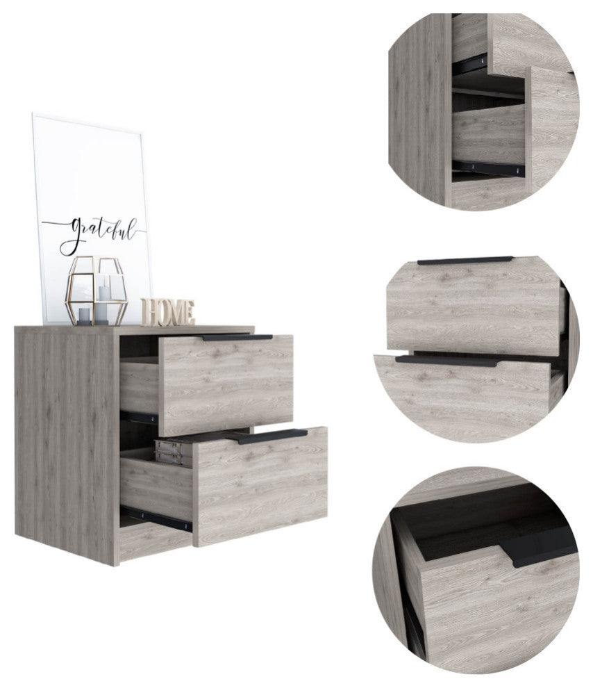 Washington Night Stand, Light Gray