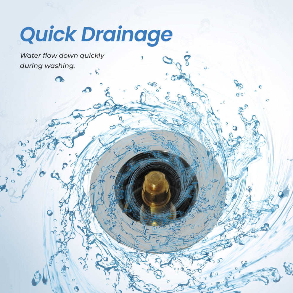 Pop Up Drain Stopper Full Cover Without Overflow, KPW103, Brushed Gold