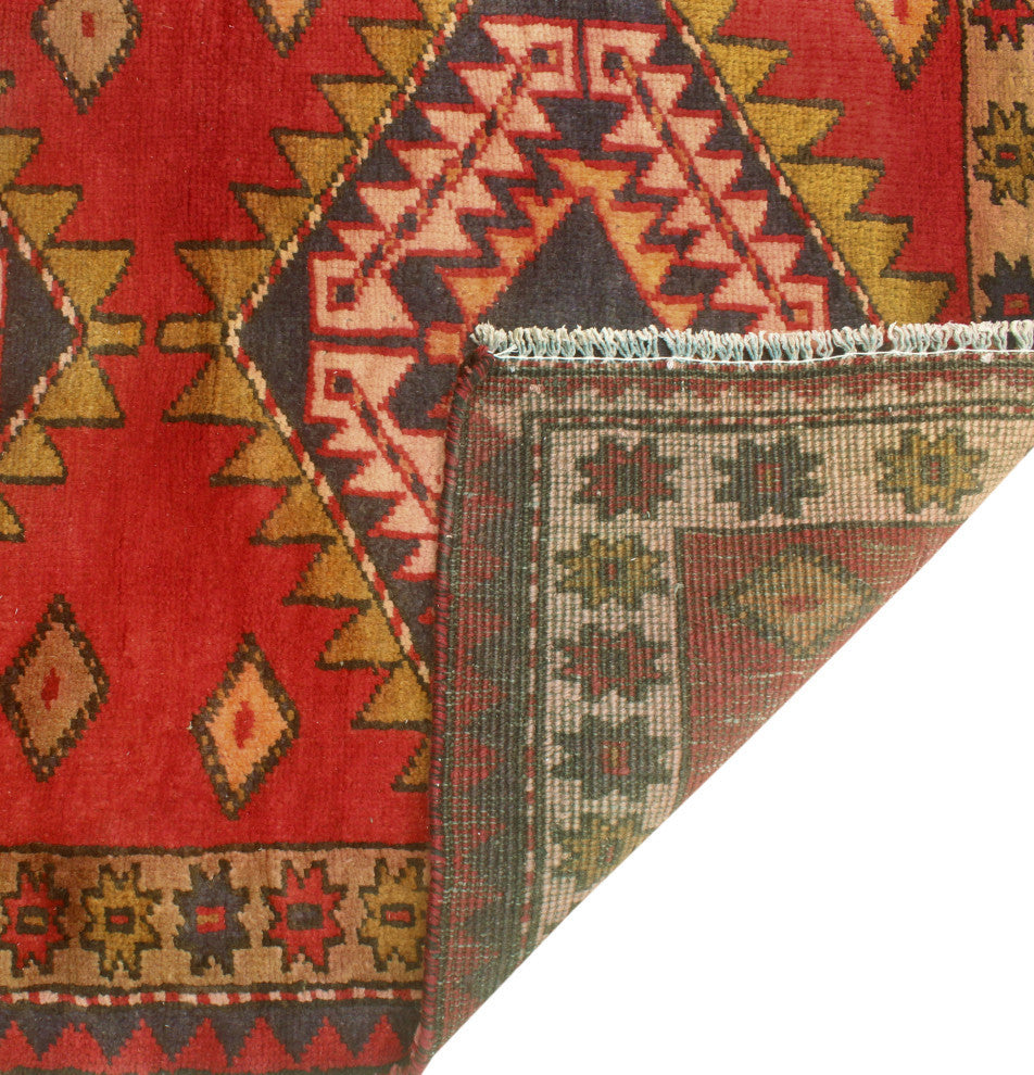 Fine Vintage Distressed Imad Red/Beige Runner, 3'3x9'3