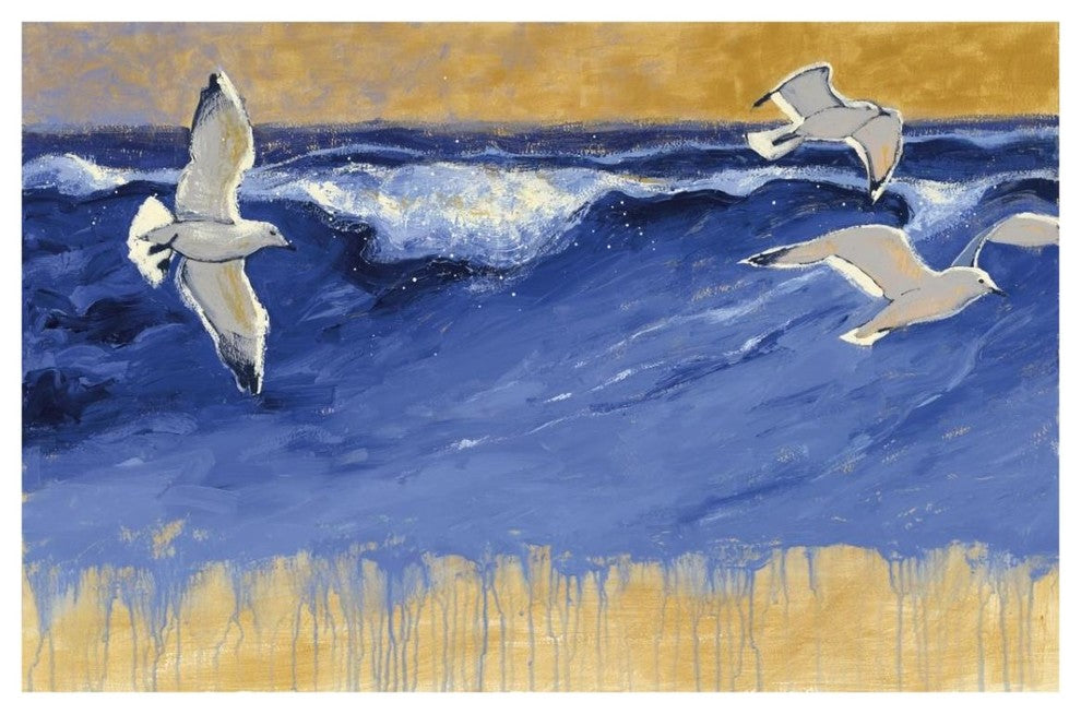 "Seagulls" Digital Paper Print by Shirley Novak, 32"x22"
