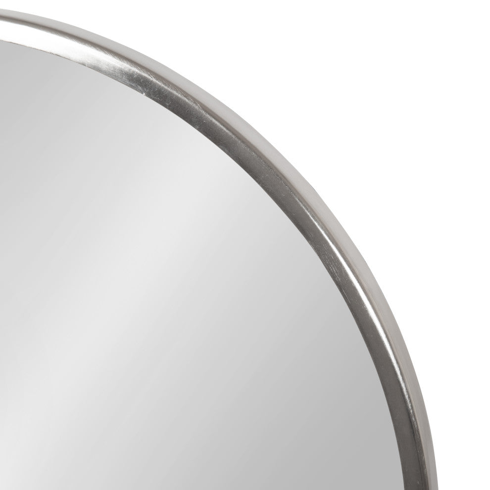 Maxfield Round Tabletop Mirror, Silver, 18x22