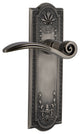 Meadows Plate With Swan Lever, Antique Pewter, Passage, Non-Handed