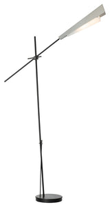 Vertex Floor Lamp, Black Finish, Sterling Accent