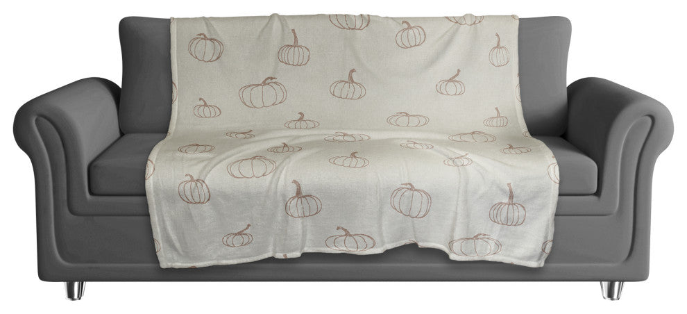 Dusty Rose Mini Pumpkin Pattern 50x60 Coral Fleece Blanket