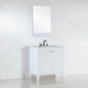 Alda Single-Sink Vanity, White, 30", White With White Carrara Top