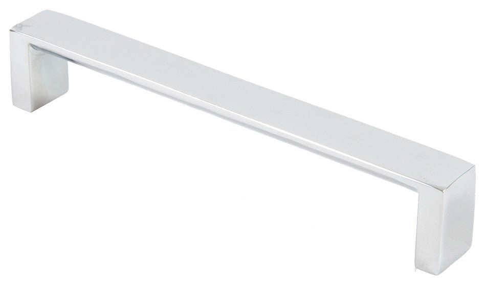 6" Modern Square Pull, Chrome