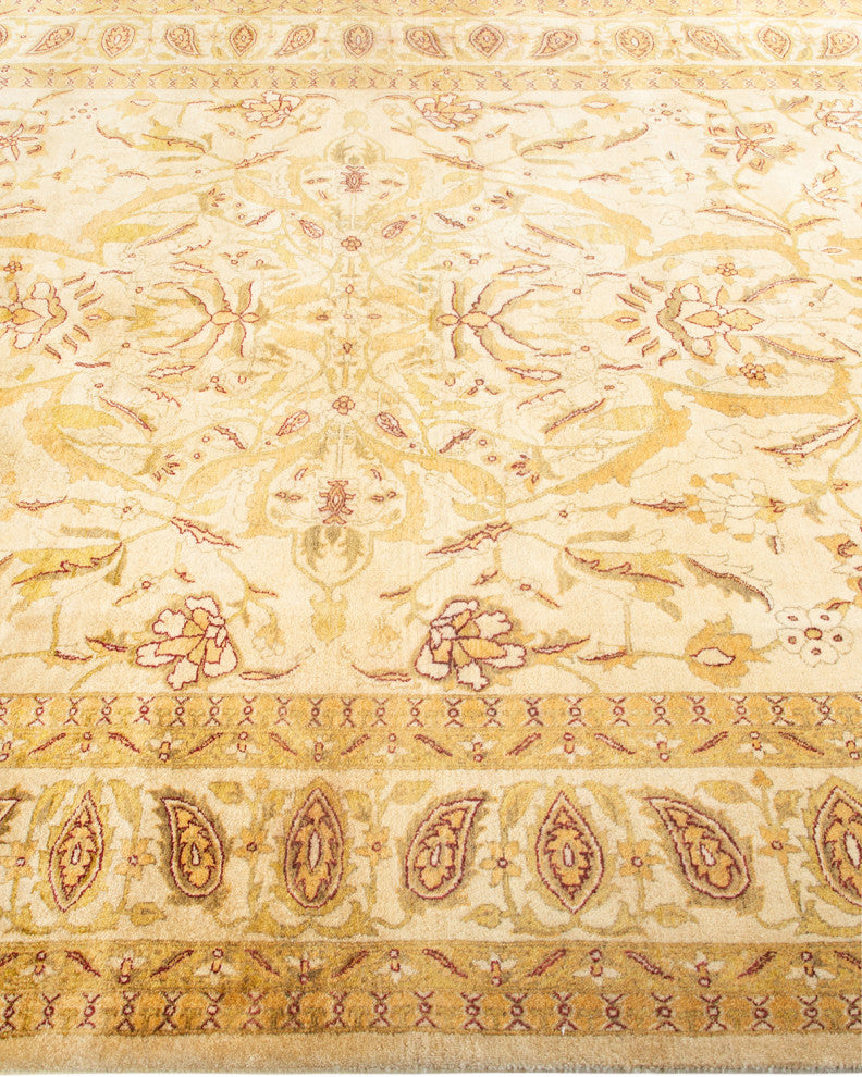 Mogul, One-of-a-Kind Hand-Knotted Area Rug, Ivory, 6' 1" x 9' 3"