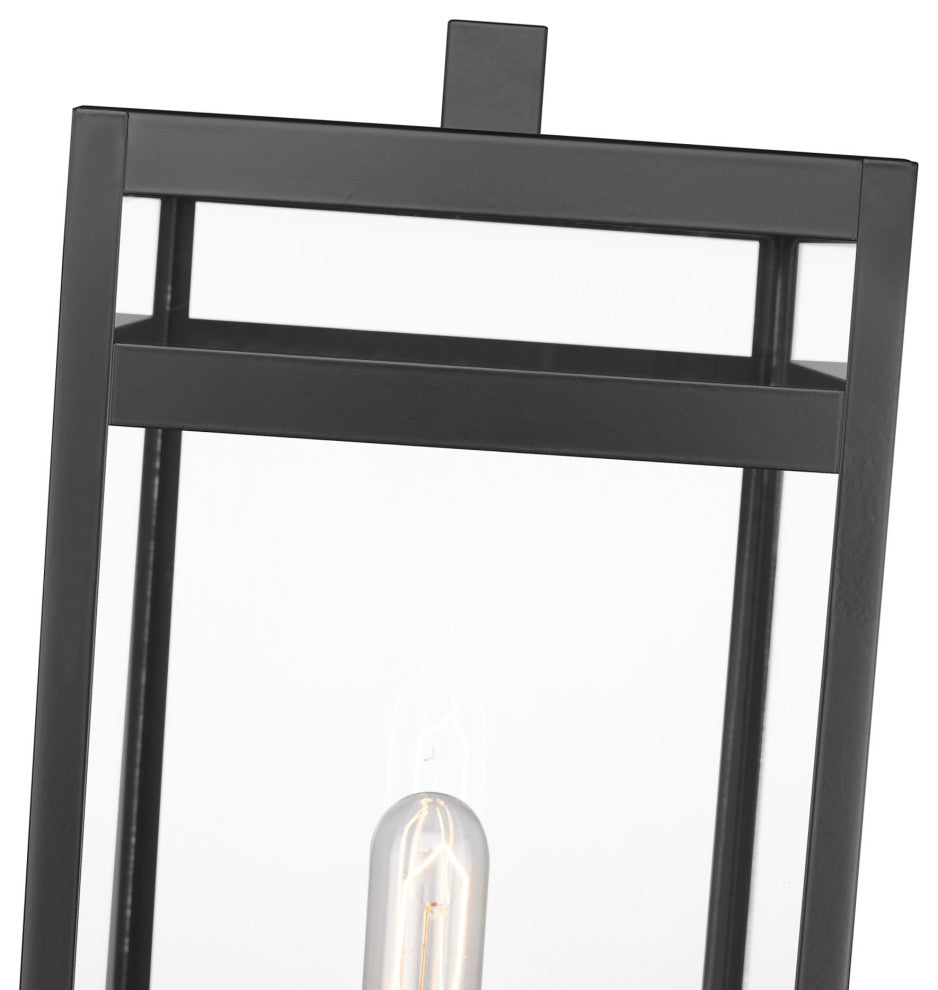 Z-Lite 596PHBR-553PM Nuri 24" Tall Outdoor Single Head Post Light - Black