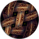 Beautiful Metallic Braiding Pattern, Digital Art Round Wall Art, 11"