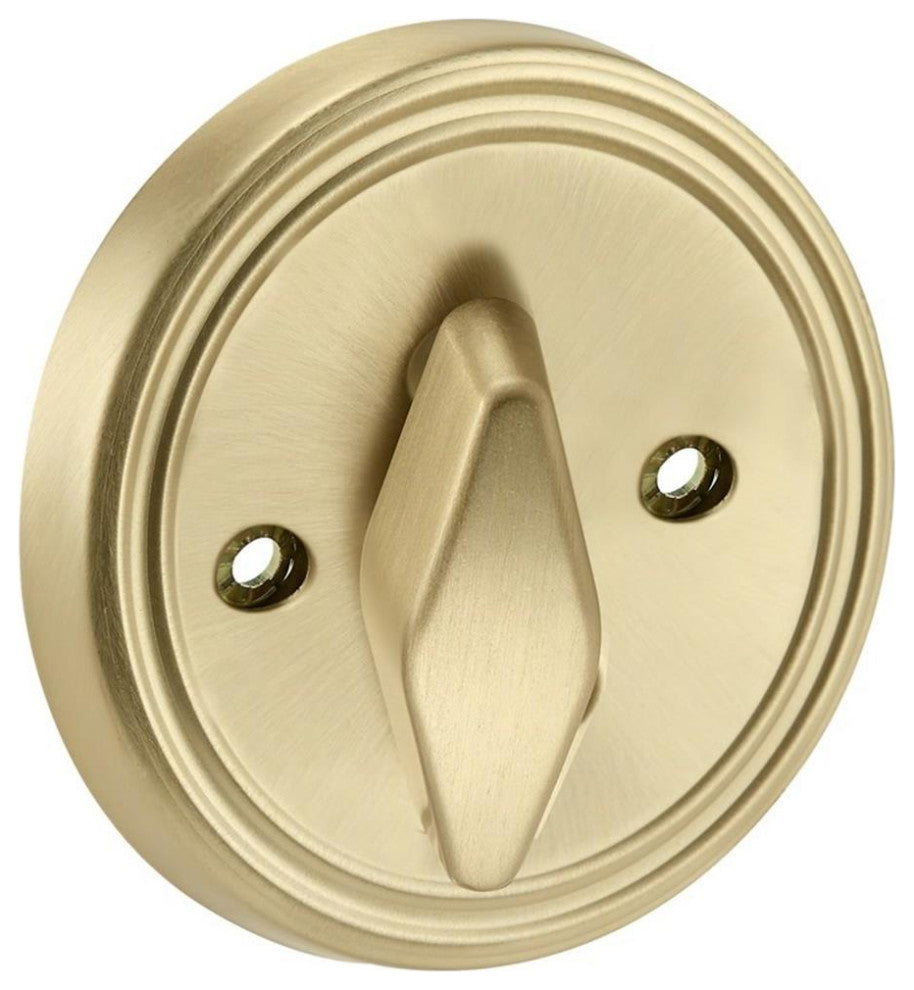 Design House Single Cylinder 2-Way Round Corner Deadbolt with Latch in Gold