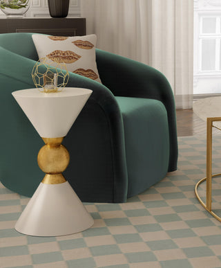 Balhi White Side Table - White