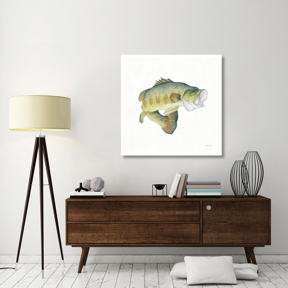 "Gone Fishin Large Mouth" Digital Paper Print by Elyse DeNeige, 42"x42"