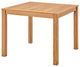 Side Dining Chair and Table Set, Wood, Brown Natural Taupe Gray, Modern, Outdoor