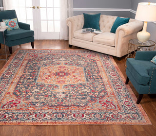 Noori Rug Low-Pile Neal Blue/Rust Rug