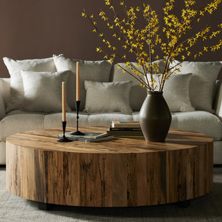 Hudson Large Coffee Table Spalted Primavera, Black Pine