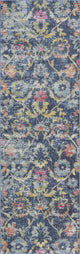 63" X 91" Blue Polypropylene Rug