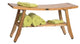 Ecodecors Satori Eastern Style Earthyteak Shower Bench, 34", With Shelf