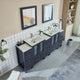 Vanity Art Vanity Set With Ceramic Top, 84", Blue