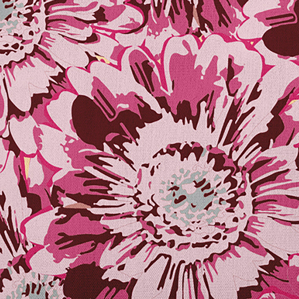 Big Flowers Decorative Throw Pillow, Pink, 14"x20"