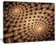 Symmetrical Brown Fractal Flower, Abstract Wall Art Canvas, 40x30