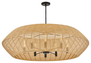 Hinkley Lighting 40386 Luca 8 Light 60"W Lisa McDennon Drum - Black