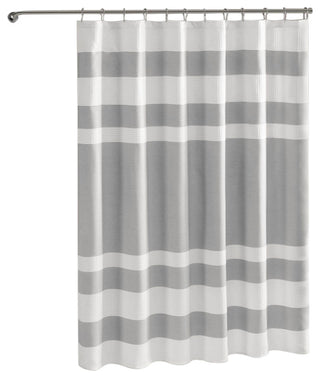 Madison Park Spa Waffle Shower Curtain With 3M Treatment, Grey