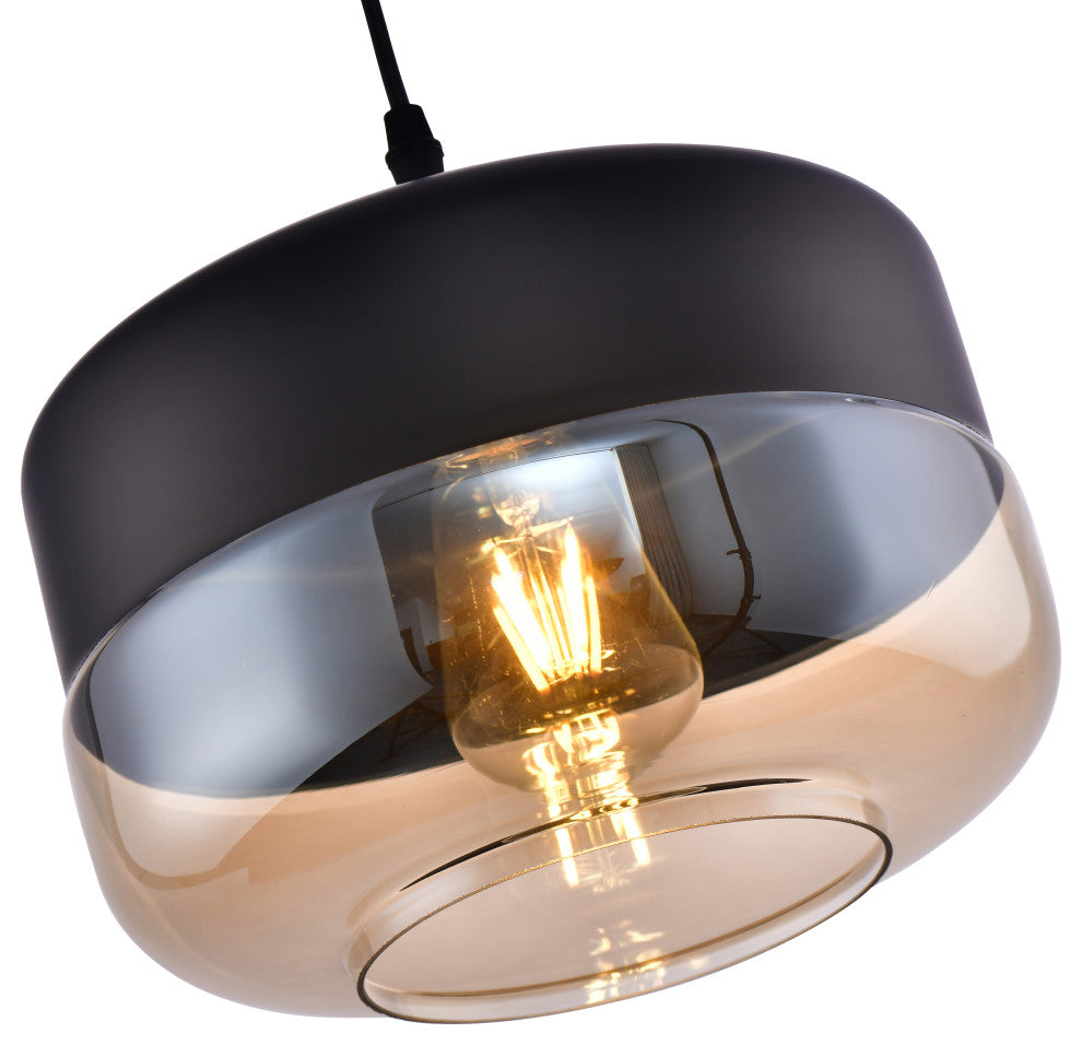 Lazzur Acolin 1 Light 10" Matte Black Pendant
