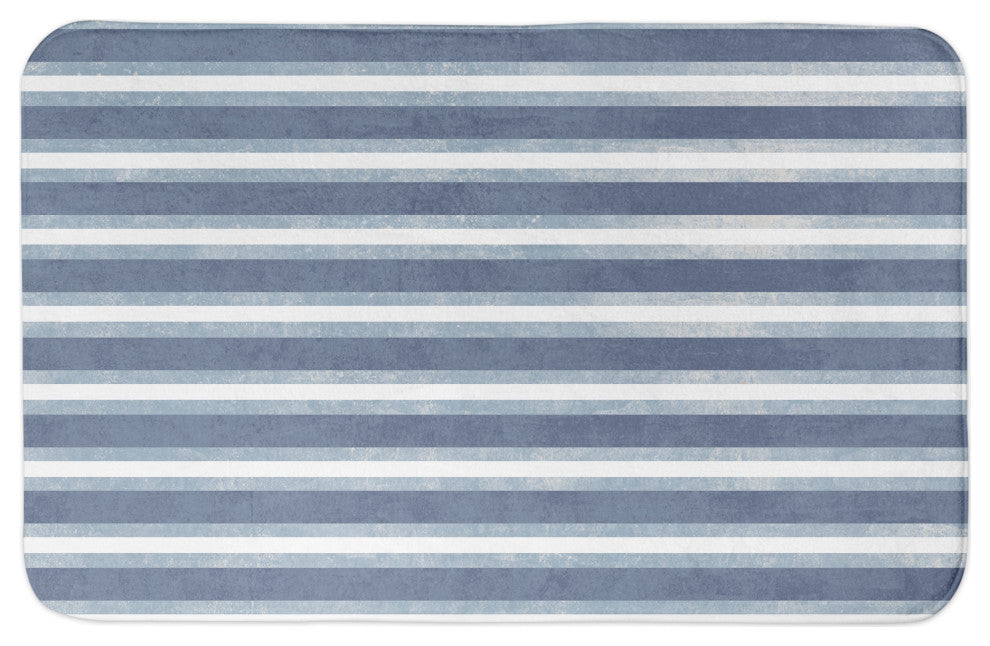 Today Good Day Blue Stripes 34x21 Bath Mat