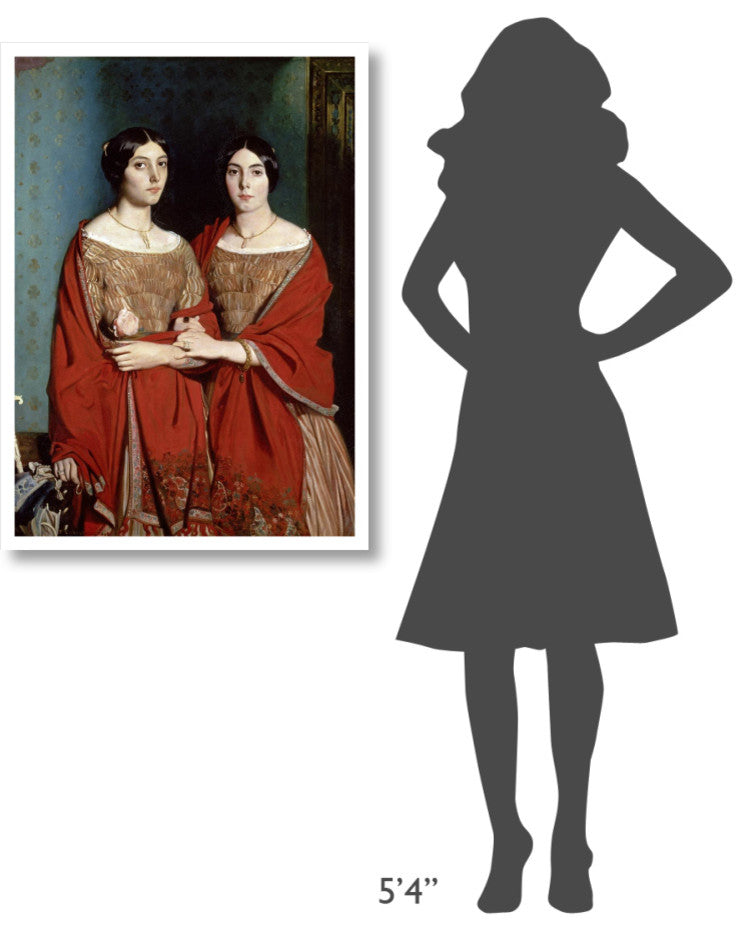 "The Two Sisters" Digital Paper Print by Theodore Chasseriau, 28"x38"