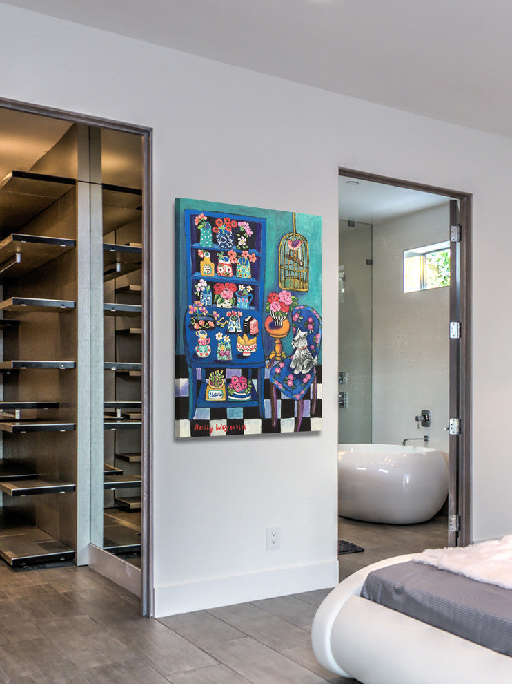 Marmont Hill, "Sitting with the Flowers" by Holly Wojahn Wrapped Canvas, 40x60