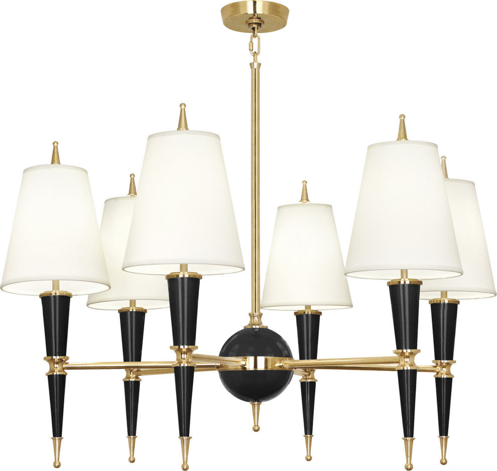 Robert Abbey-RA-B904X-Six Light Chandelier, Jonathan Adler Versailles